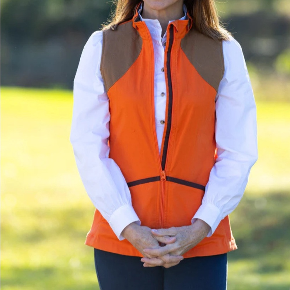 New Kevin's Huntress Twill Shooting Vest w/ Reversible Neck Tab MSRP $169.00